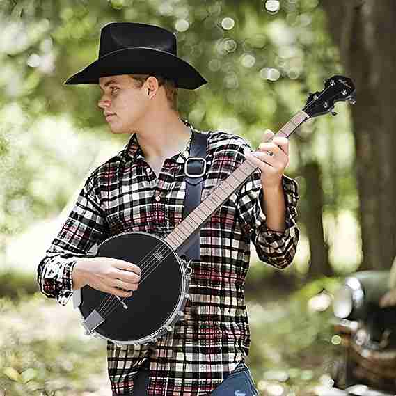 ADM 5 String Banjo Guitar Kit with Remo Drum Head and Geared 5th Tuner, 24 Bracket Beginner Banjoe Set Gift Package with Free Lessons & Starter Accessories for Adult Teens (Black-Open Back, 38 Inch), 10 Best Musical Instruments for Adults to Learn: Simple, Fun, and Rewarding