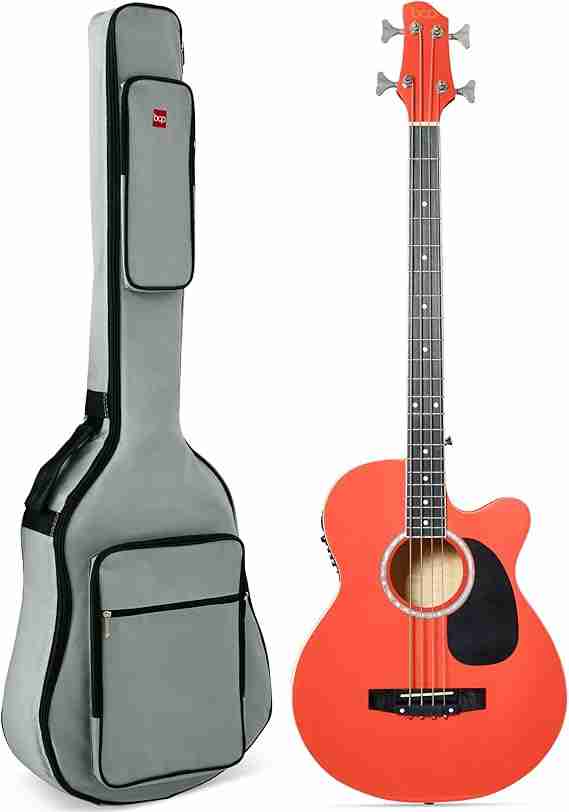 Best Choice Products Acoustic Electric Bass Guitar, Full Size 4 String, Fretted Bass Guitar w/Padded Gig Bag - Red Stop the Clutter, Protect Your Gear: The Smart Musician’s Guide to Music Equipment Storage